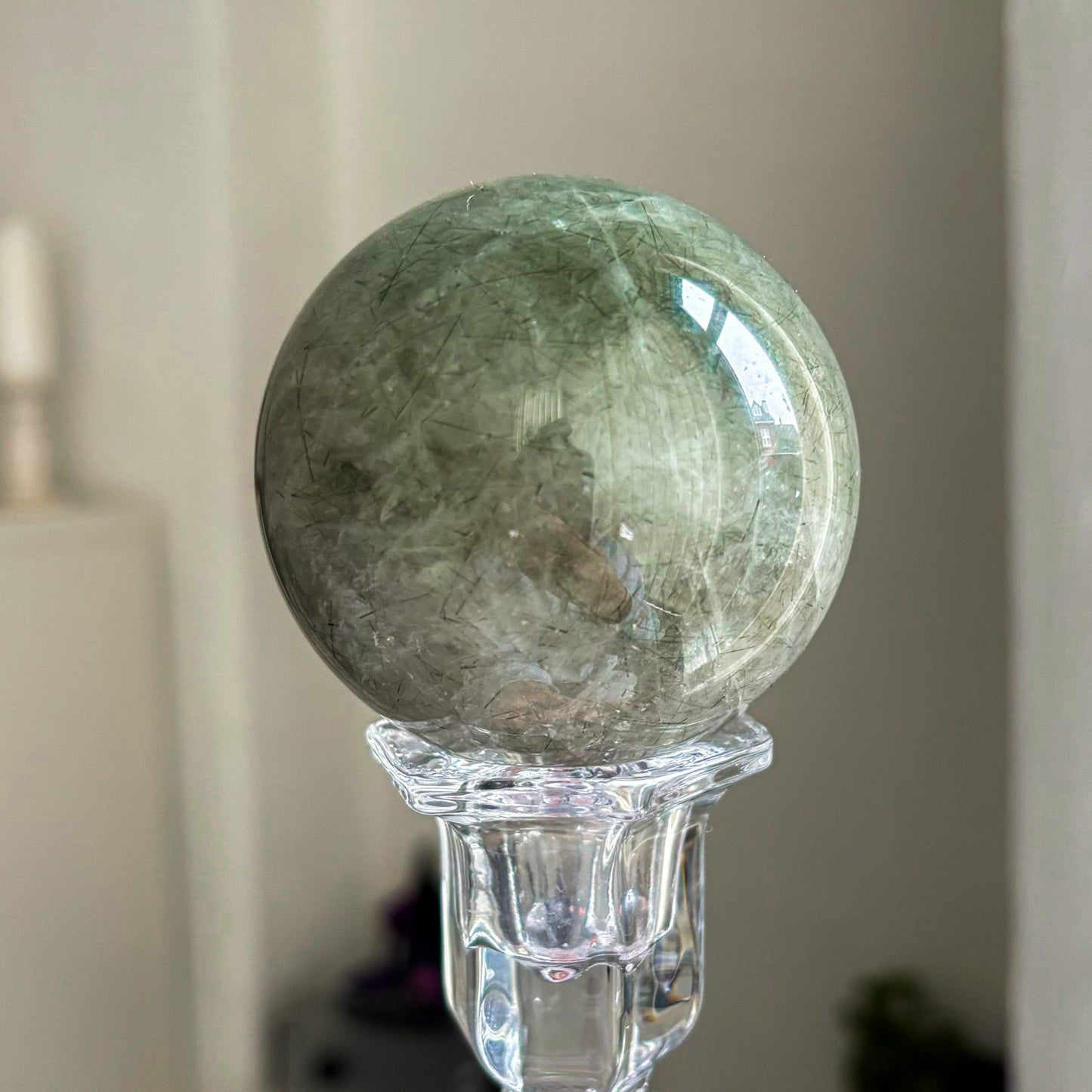 Green rutile sphere R (Very rare)witchy marketwitchy marketGreen rutile sphere R (Very rare)