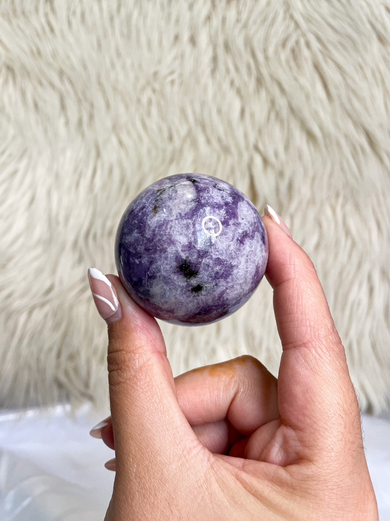 Lepidolite spherewitchy marketwitchy marketcccwwwwfLepidolite sphere