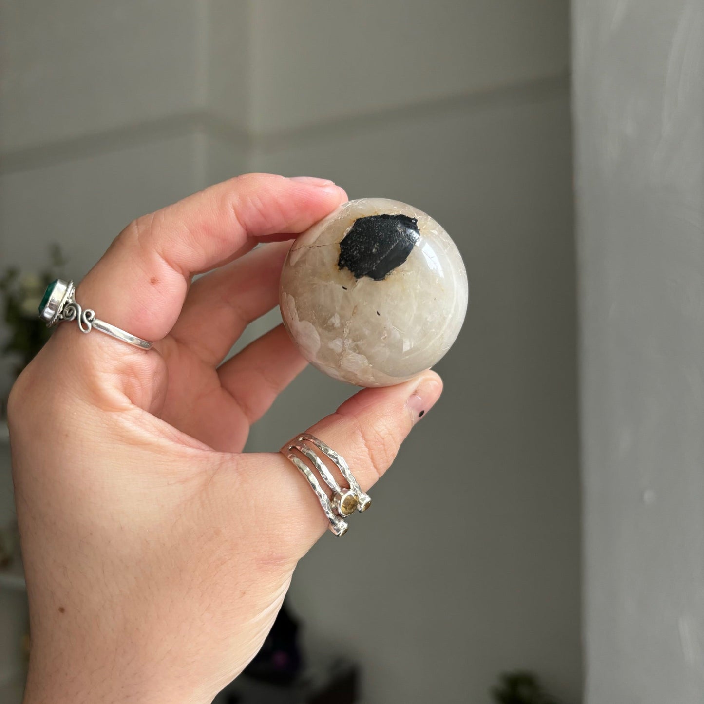 Moonstone X Sunstone sphere Mwitchy marketwitchy marketMoonstone X Sunstone sphere M