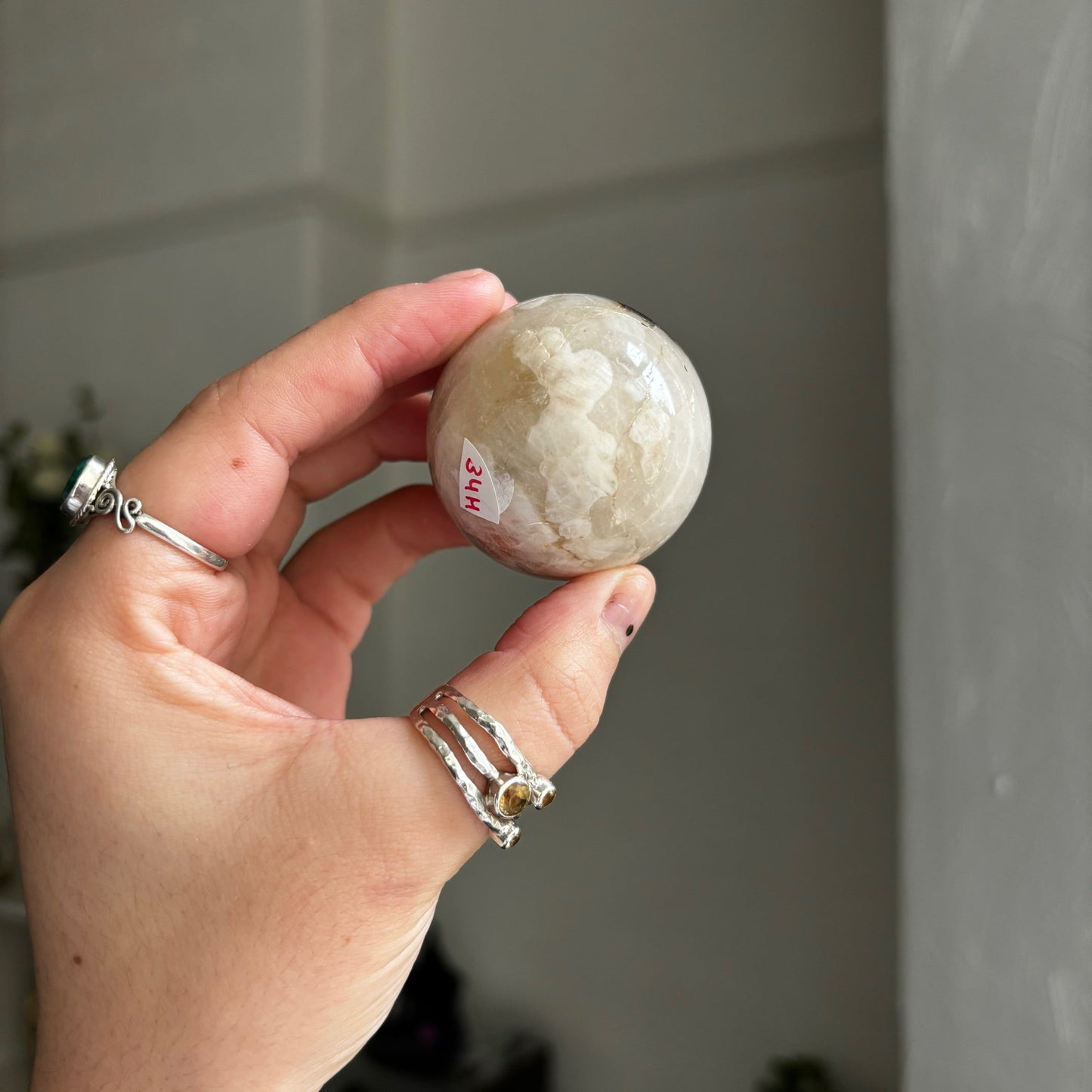 Moonstone X Sunstone sphere Mwitchy marketwitchy marketMoonstone X Sunstone sphere M
