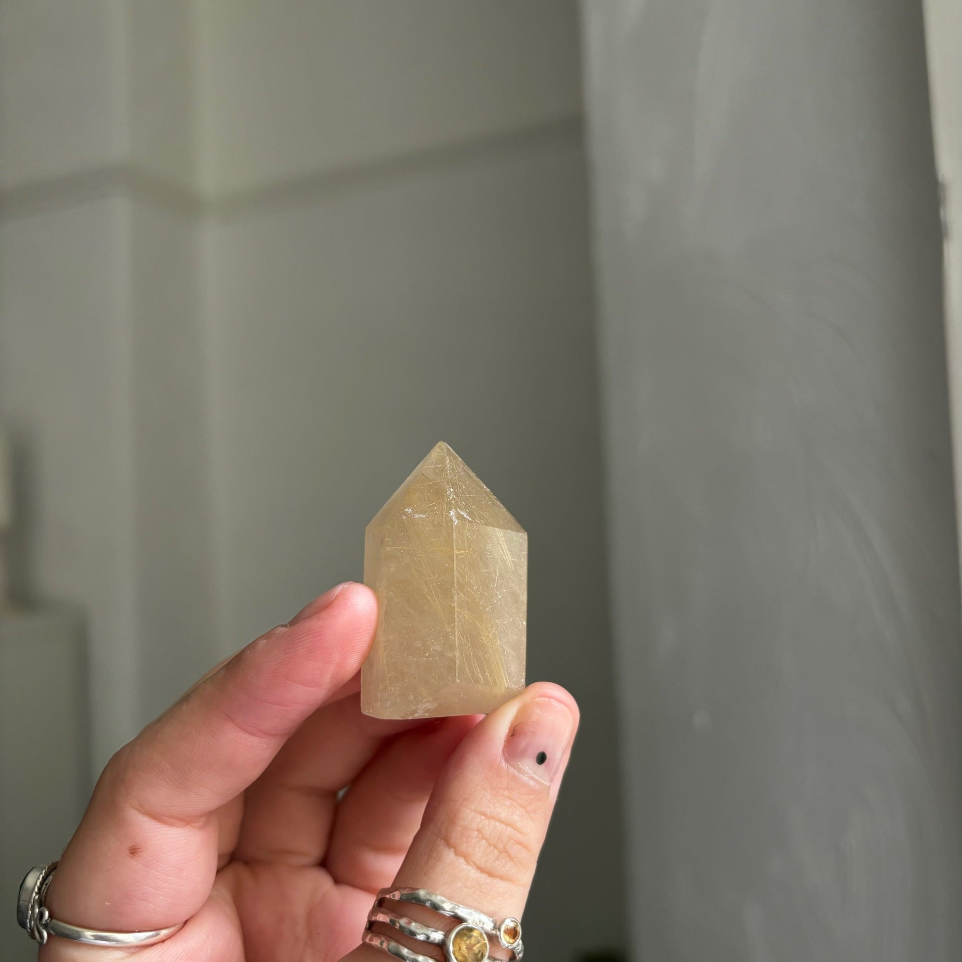 Gold rutilated quartz point Gwitchy marketwitchy marketGold rutilated quartz point G