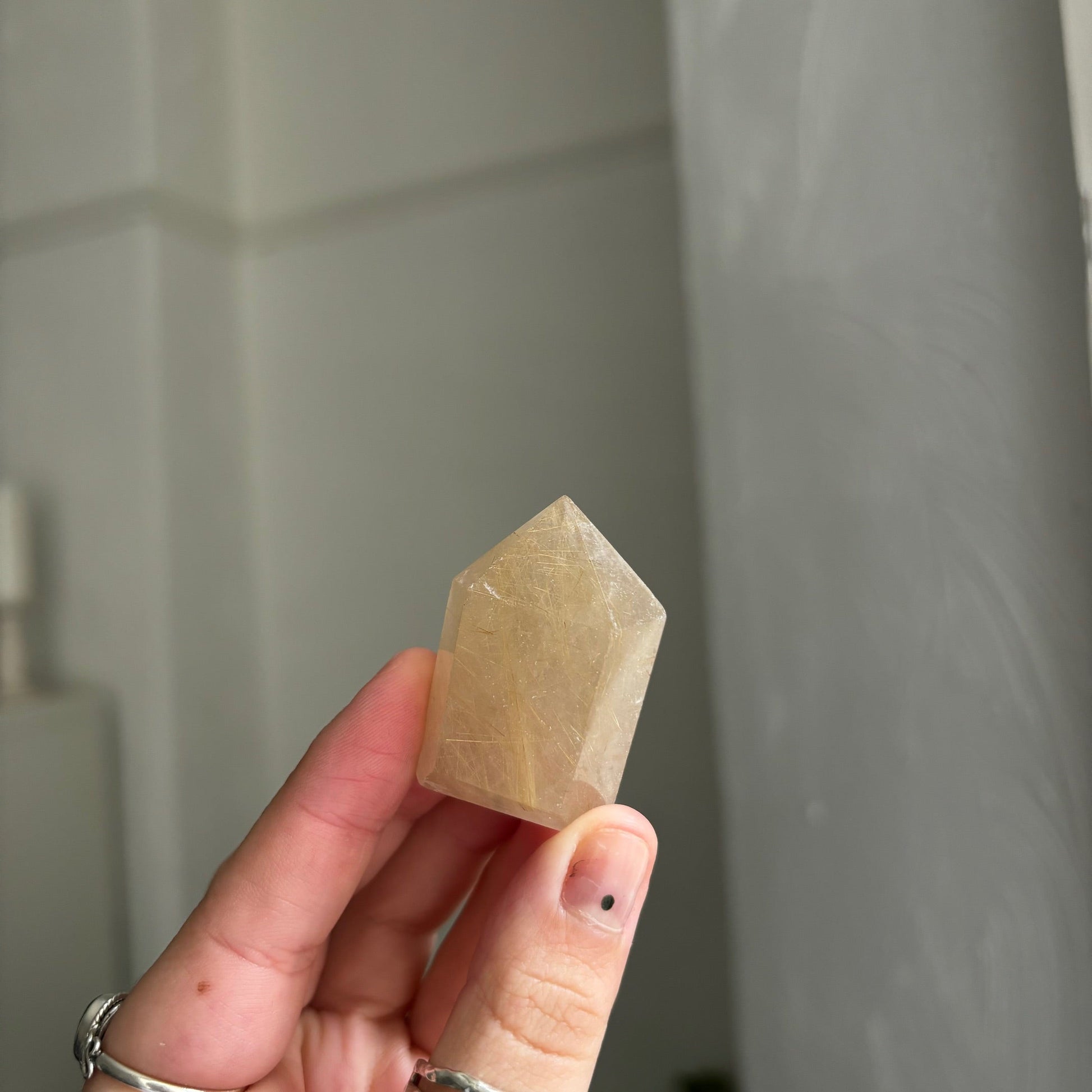 Gold rutilated quartz point Gwitchy marketwitchy marketGold rutilated quartz point G