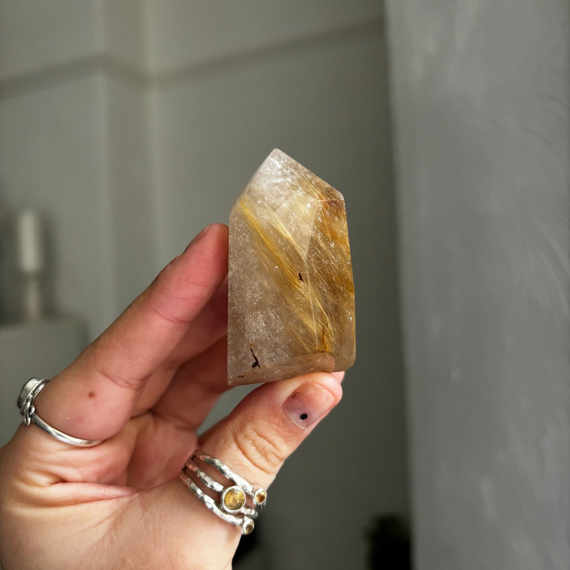 Gold rutilated quartz point Rwitchy marketwitchy marketGold rutilated quartz point R