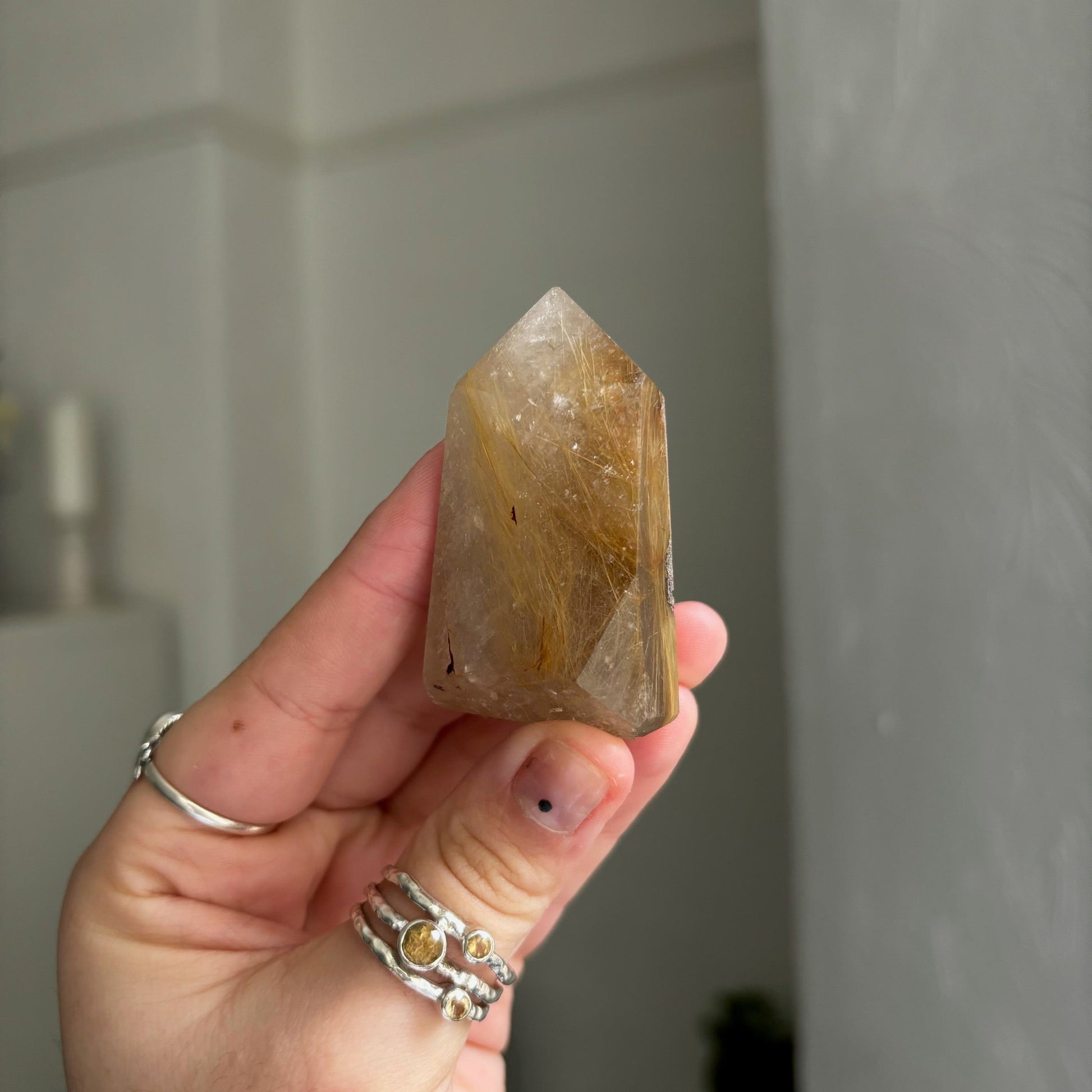 Gold rutilated quartz point Rwitchy marketwitchy marketGold rutilated quartz point R