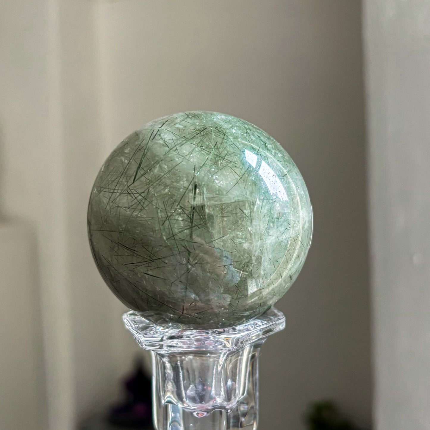 Green rutile sphere G (Very rare)witchy marketwitchy marketGreen rutile sphere G (Very rare)