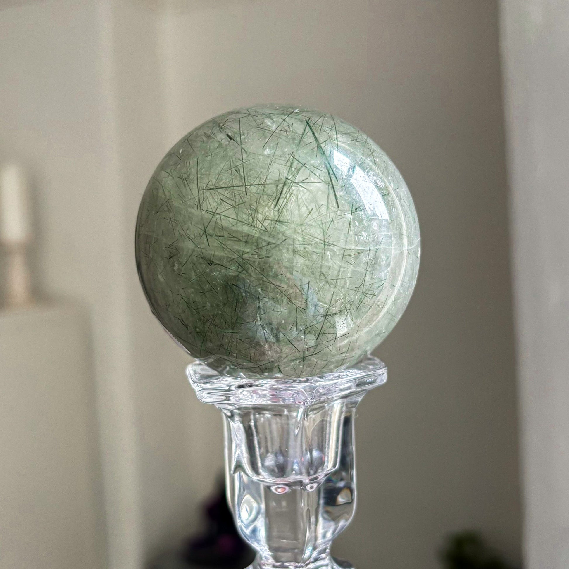 Green rutile sphere G (Very rare)witchy marketwitchy marketGreen rutile sphere G (Very rare)