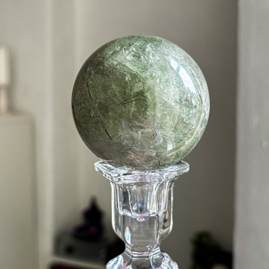 Green rutile sphere R (Very rare)witchy marketwitchy marketGreen rutile sphere R (Very rare)