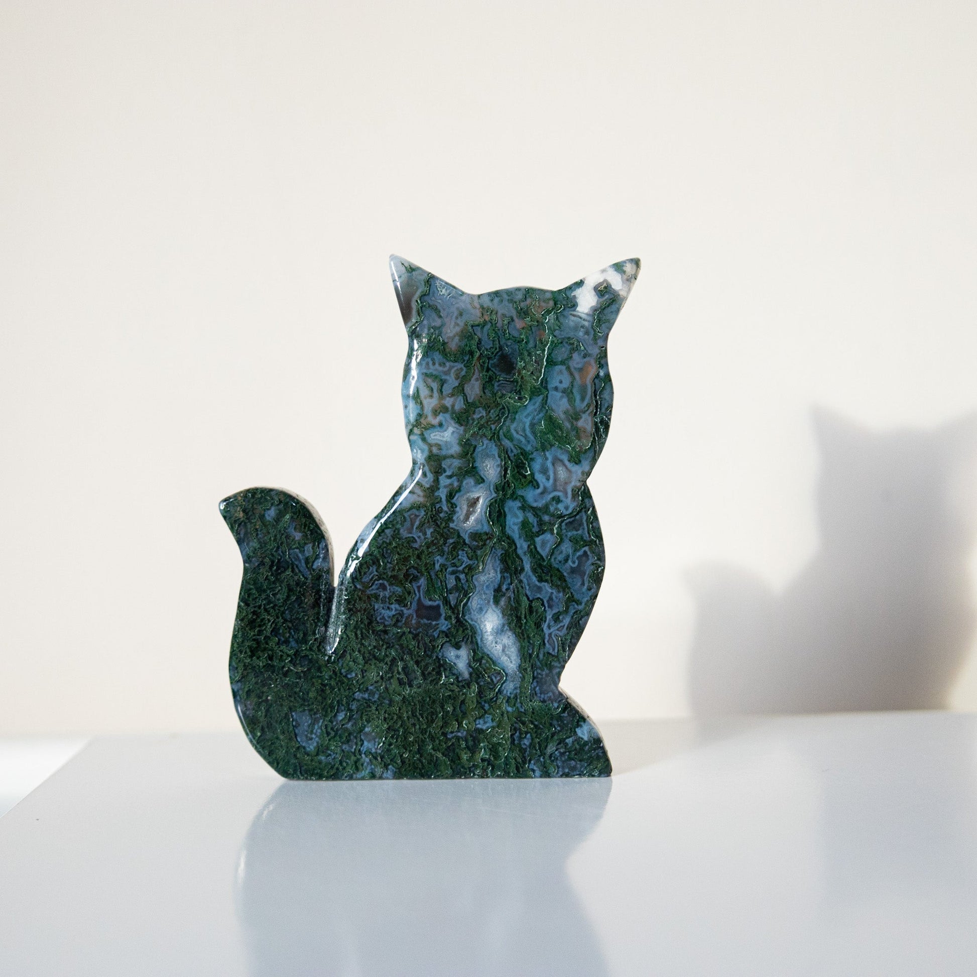 Moss agate cat (pre-loved)witchy marketwitchy marketdsfghjhMoss agate cat (pre-loved)