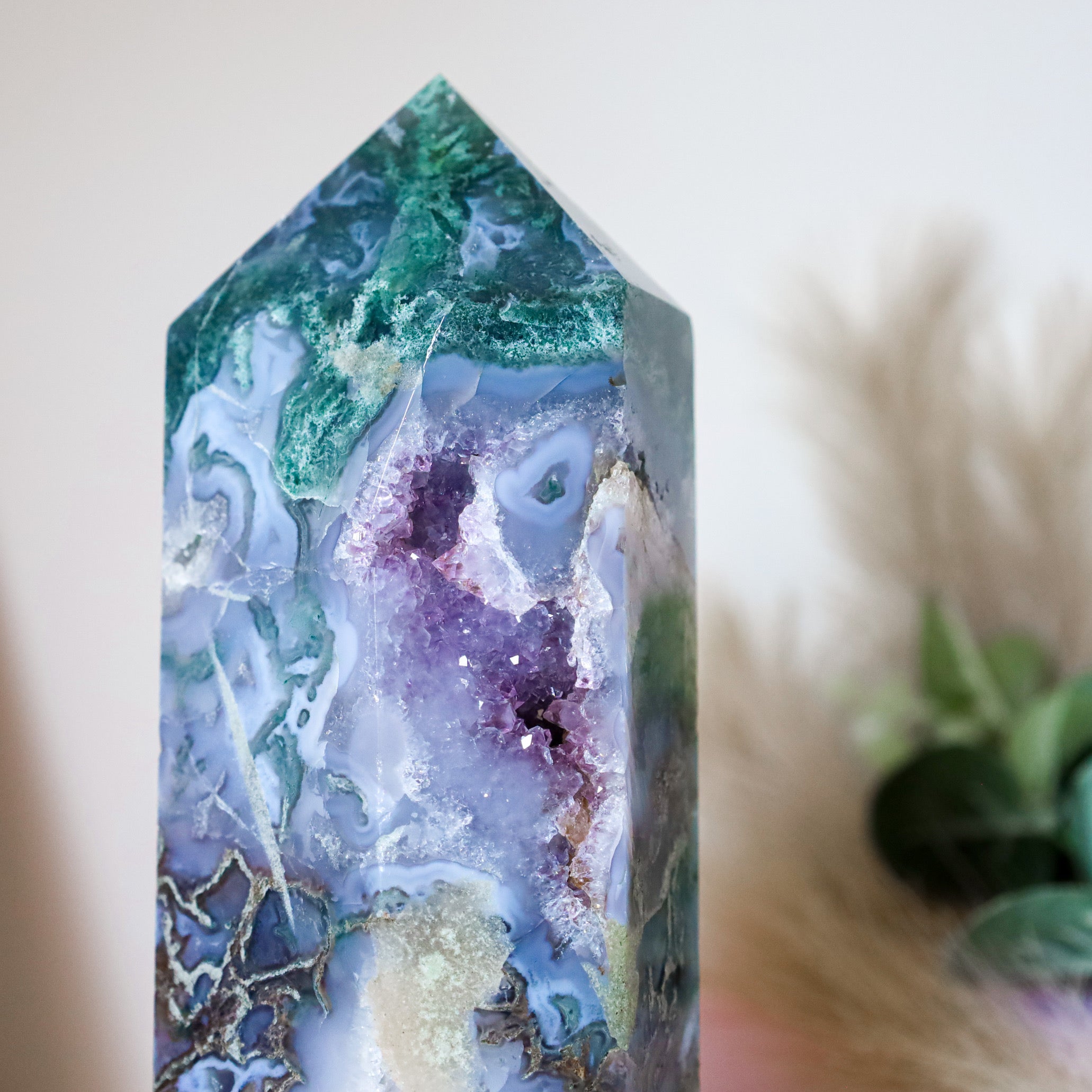 Purple offers Moss Agate Tower