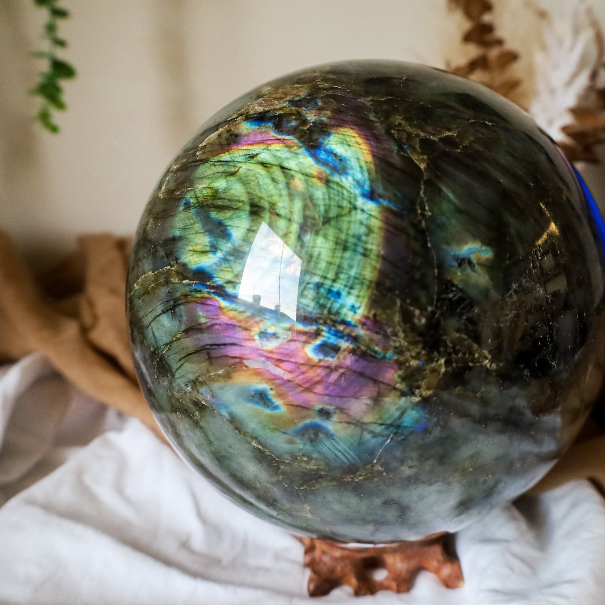 12kg Labradorite sphere (Silver, purple, orange, blue and yellow flash)witchy marketwitchy market12kg Labradorite sphere (Silver, purple, orange, blue and yellow flash)