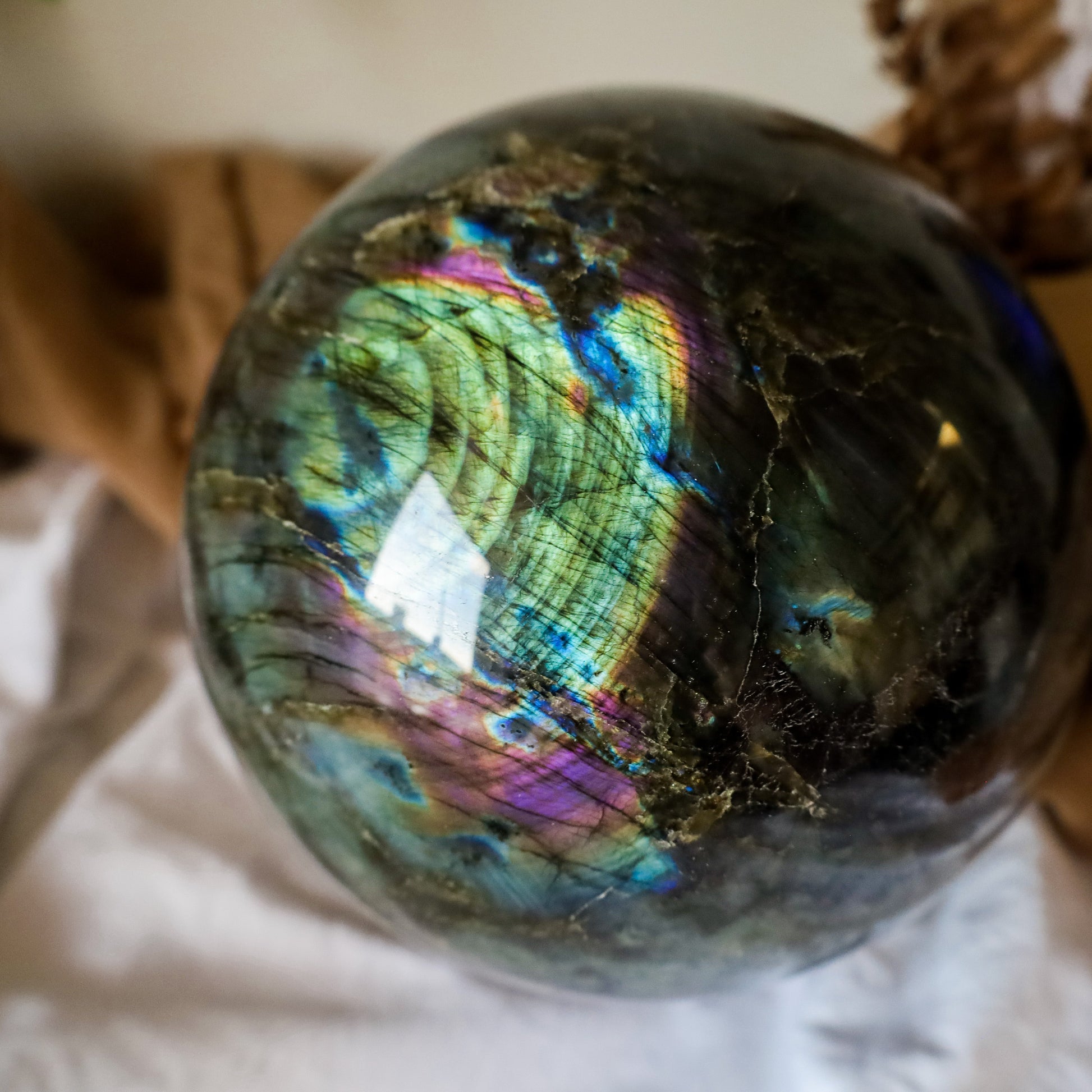 12kg Labradorite sphere (Silver, purple, orange, blue and yellow flash)witchy marketwitchy market12kg Labradorite sphere (Silver, purple, orange, blue and yellow flash)