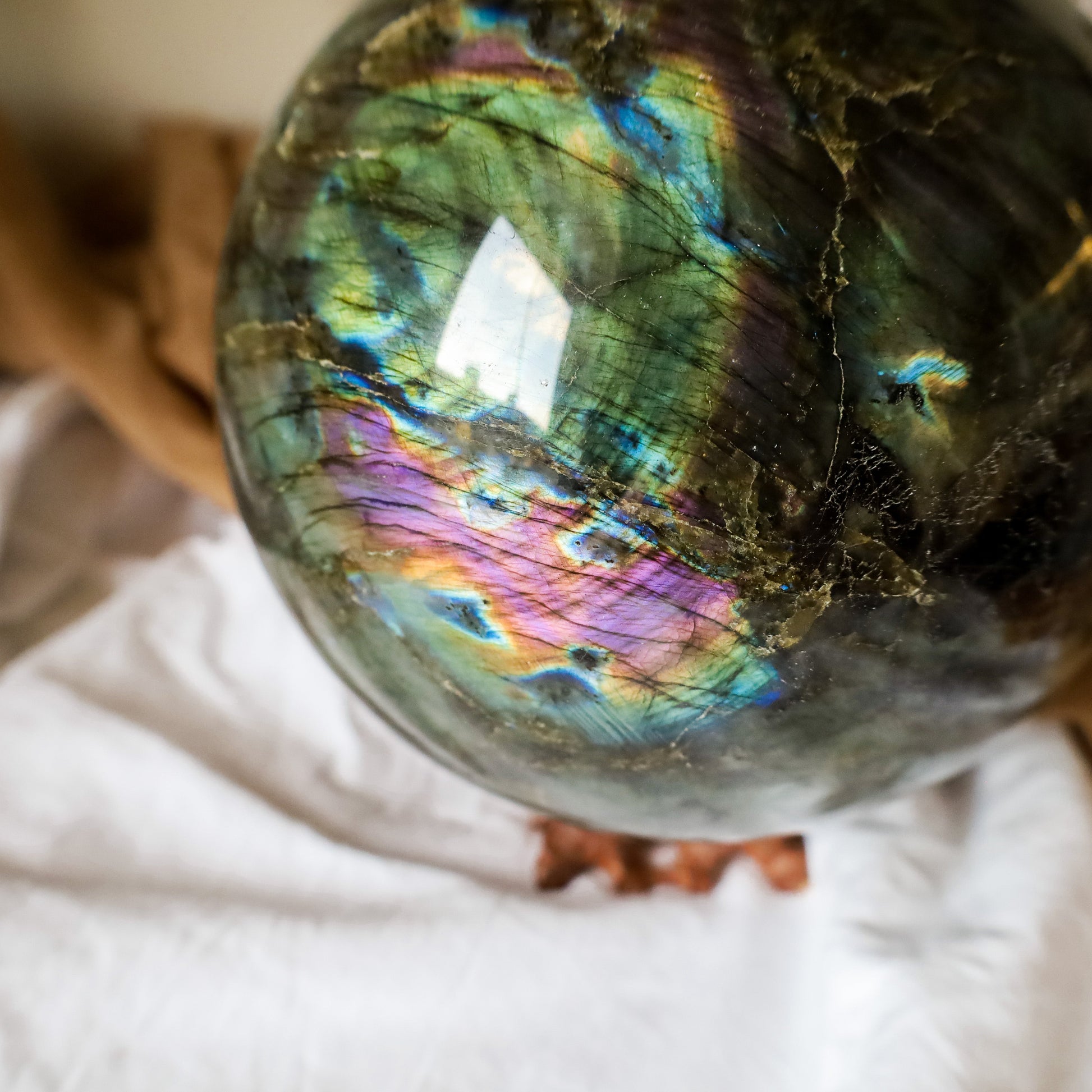 12kg Labradorite sphere (Silver, purple, orange, blue and yellow flash)witchy marketwitchy market12kg Labradorite sphere (Silver, purple, orange, blue and yellow flash)