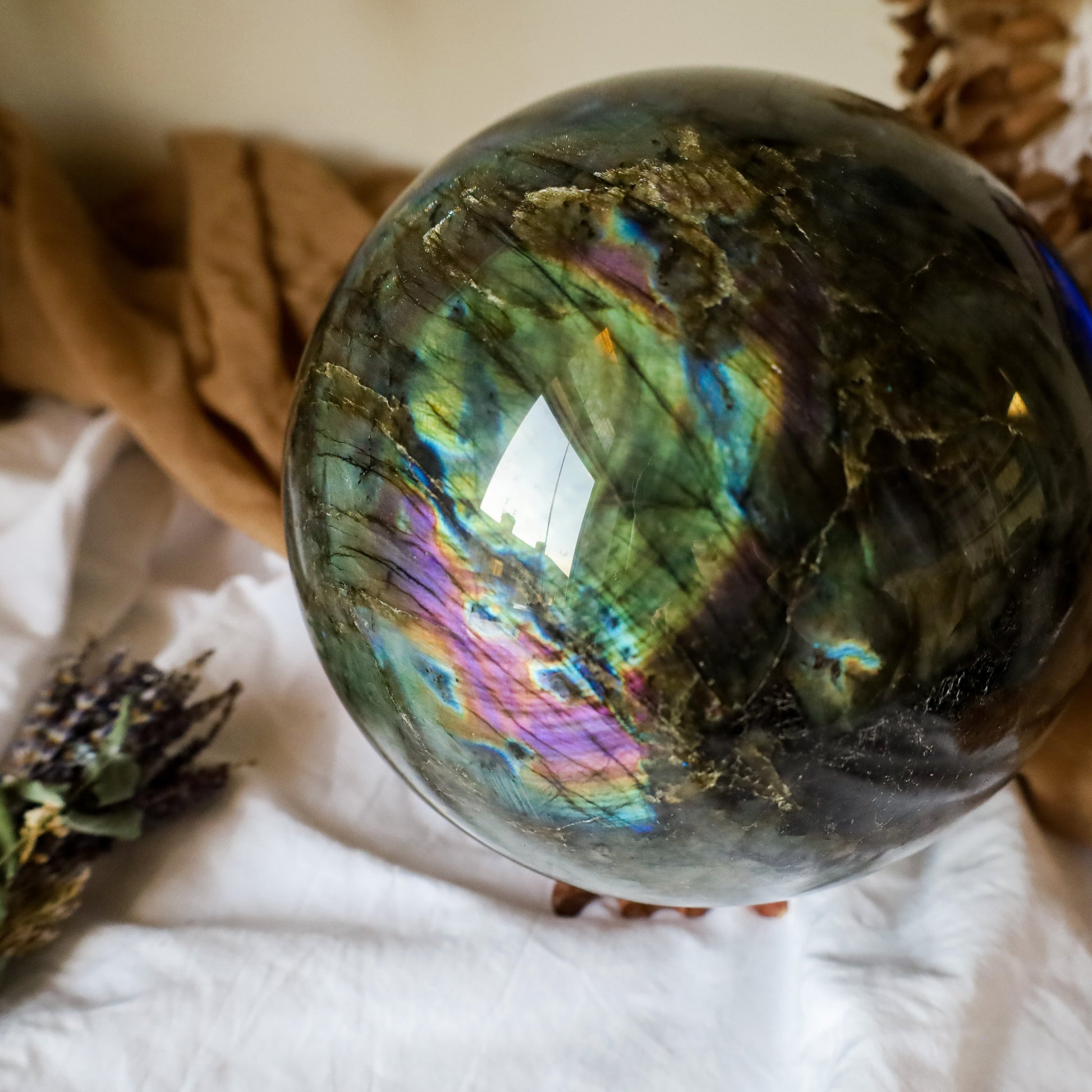 12kg Labradorite sphere (Silver, purple, orange, blue and yellow flash)witchy marketwitchy market12kg Labradorite sphere (Silver, purple, orange, blue and yellow flash)