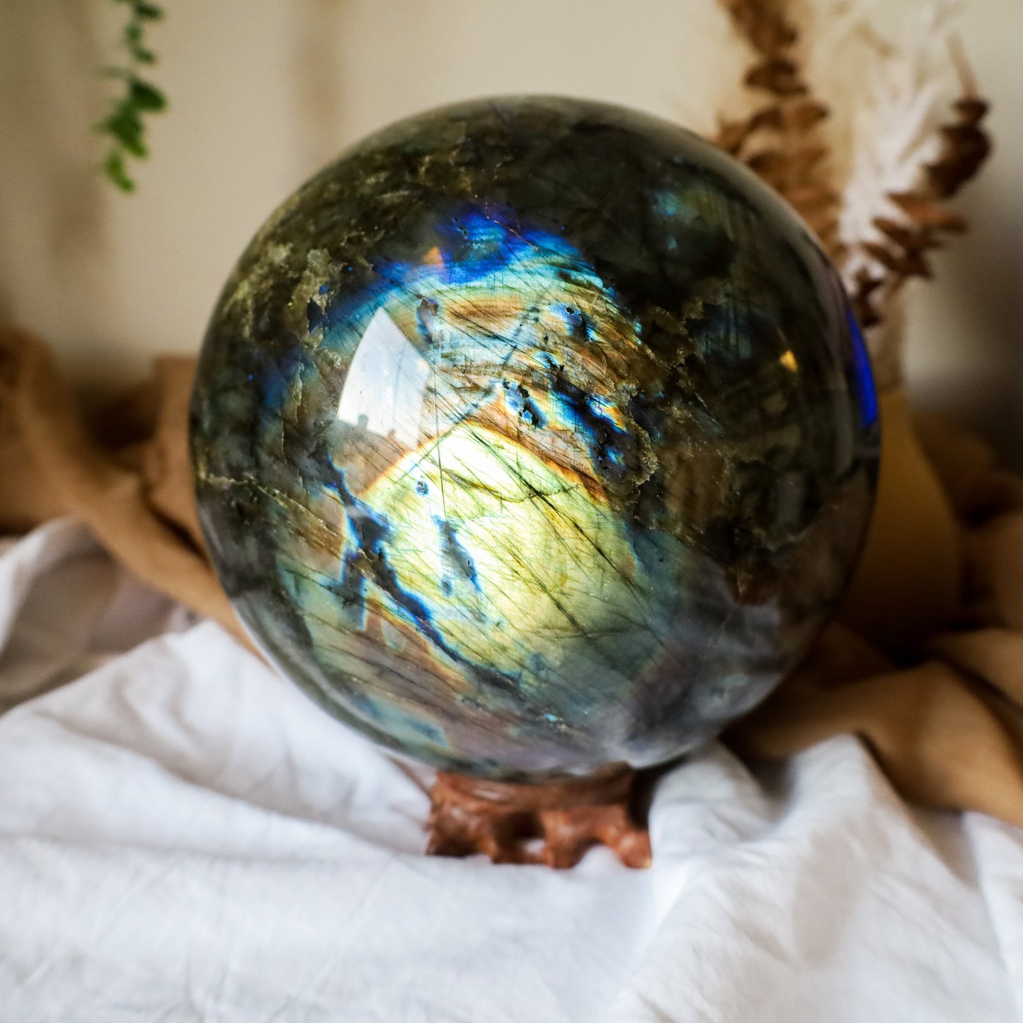 12kg Labradorite sphere (Silver, purple, orange, blue and yellow flash)witchy marketwitchy market12kg Labradorite sphere (Silver, purple, orange, blue and yellow flash)