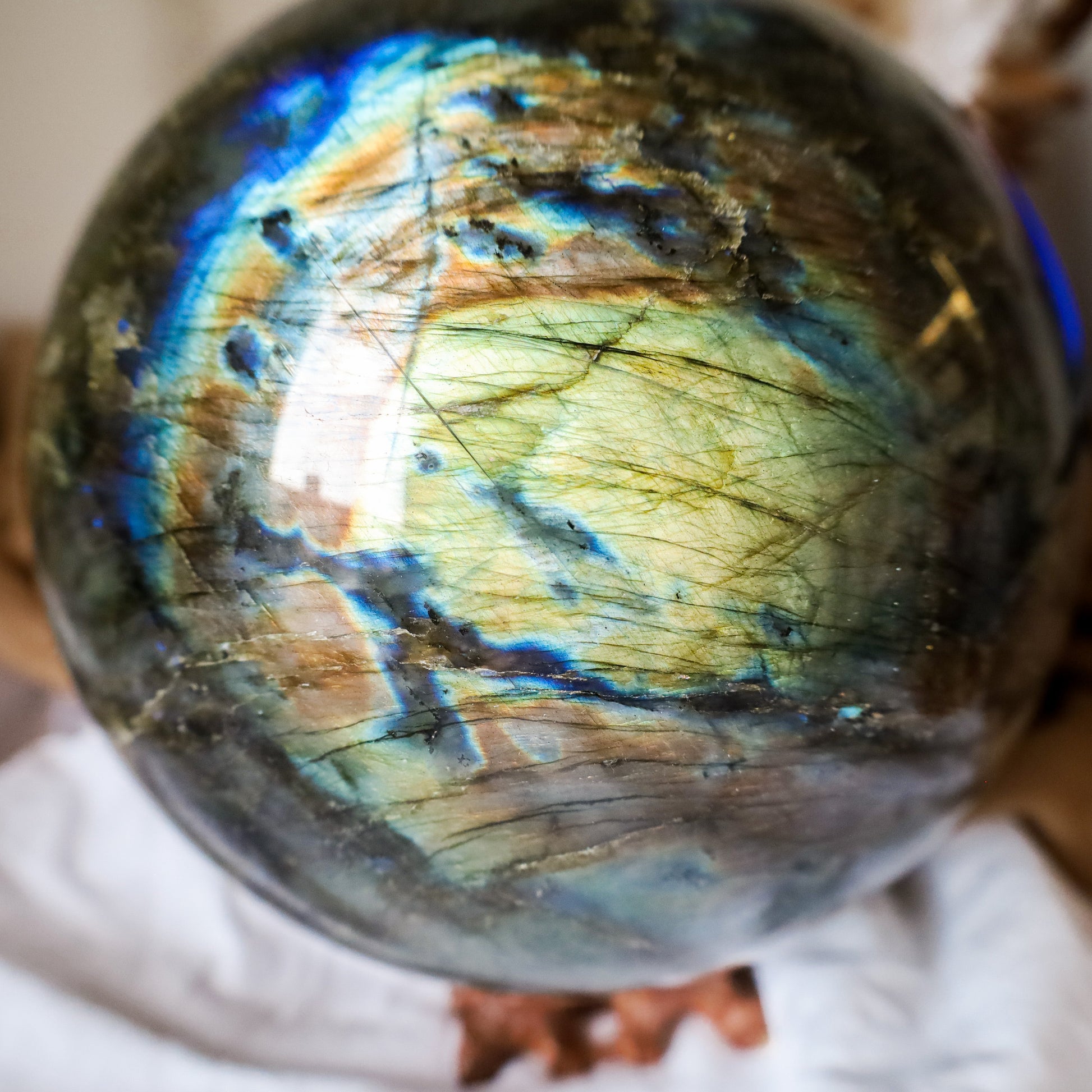 12kg Labradorite sphere (Silver, purple, orange, blue and yellow flash)witchy marketwitchy market12kg Labradorite sphere (Silver, purple, orange, blue and yellow flash)