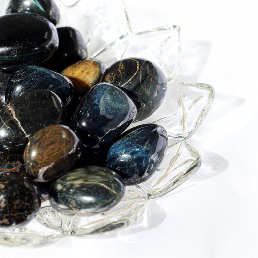 B grade - Blue tigers eye tumbleswitchy marketwitchy marketflower agate tumbles (black)B grade - Blue tigers eye tumbles