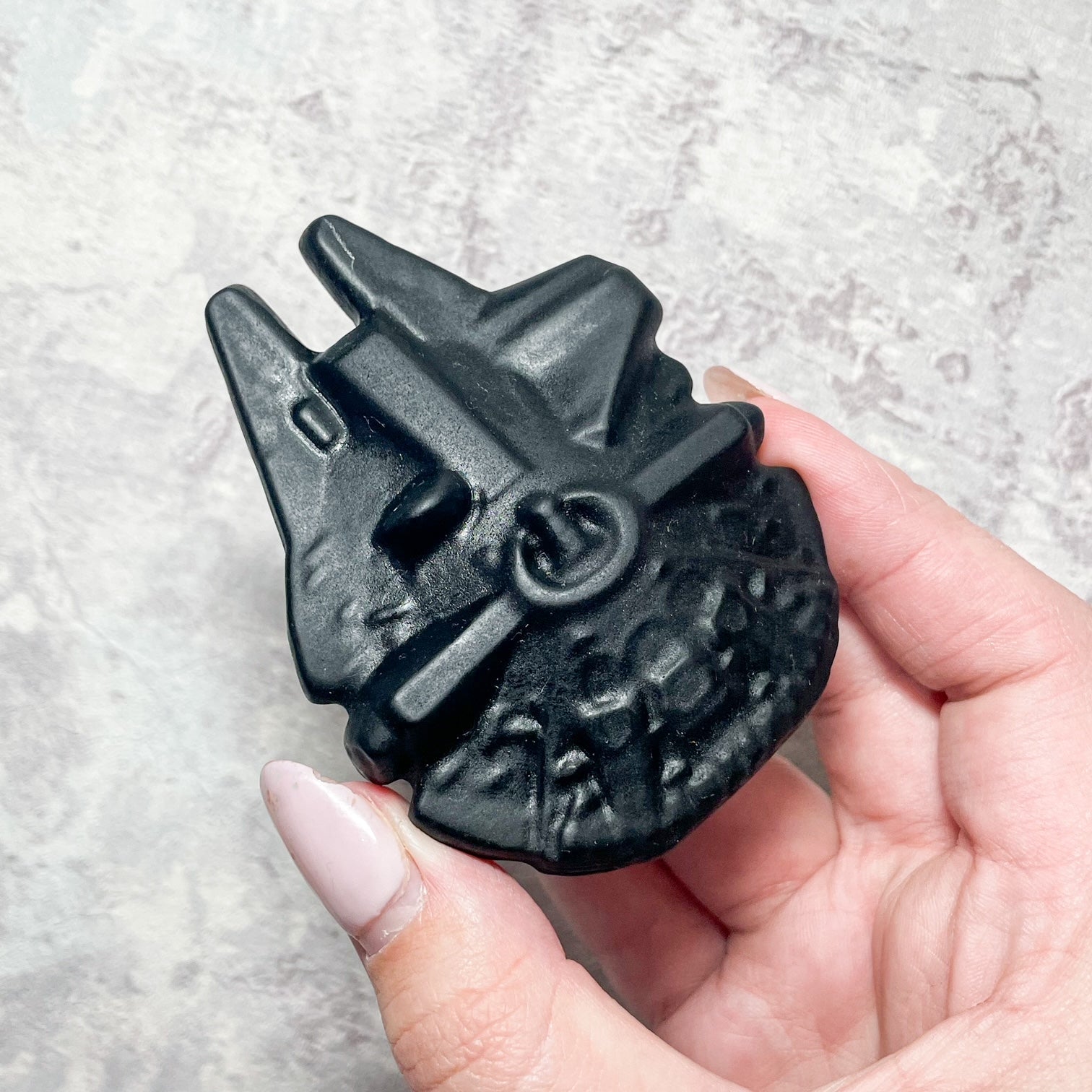 Black obsidian Millennium Falconwitchy marketwitchy marketKBJTGY65UBlack obsidian Millennium Falcon