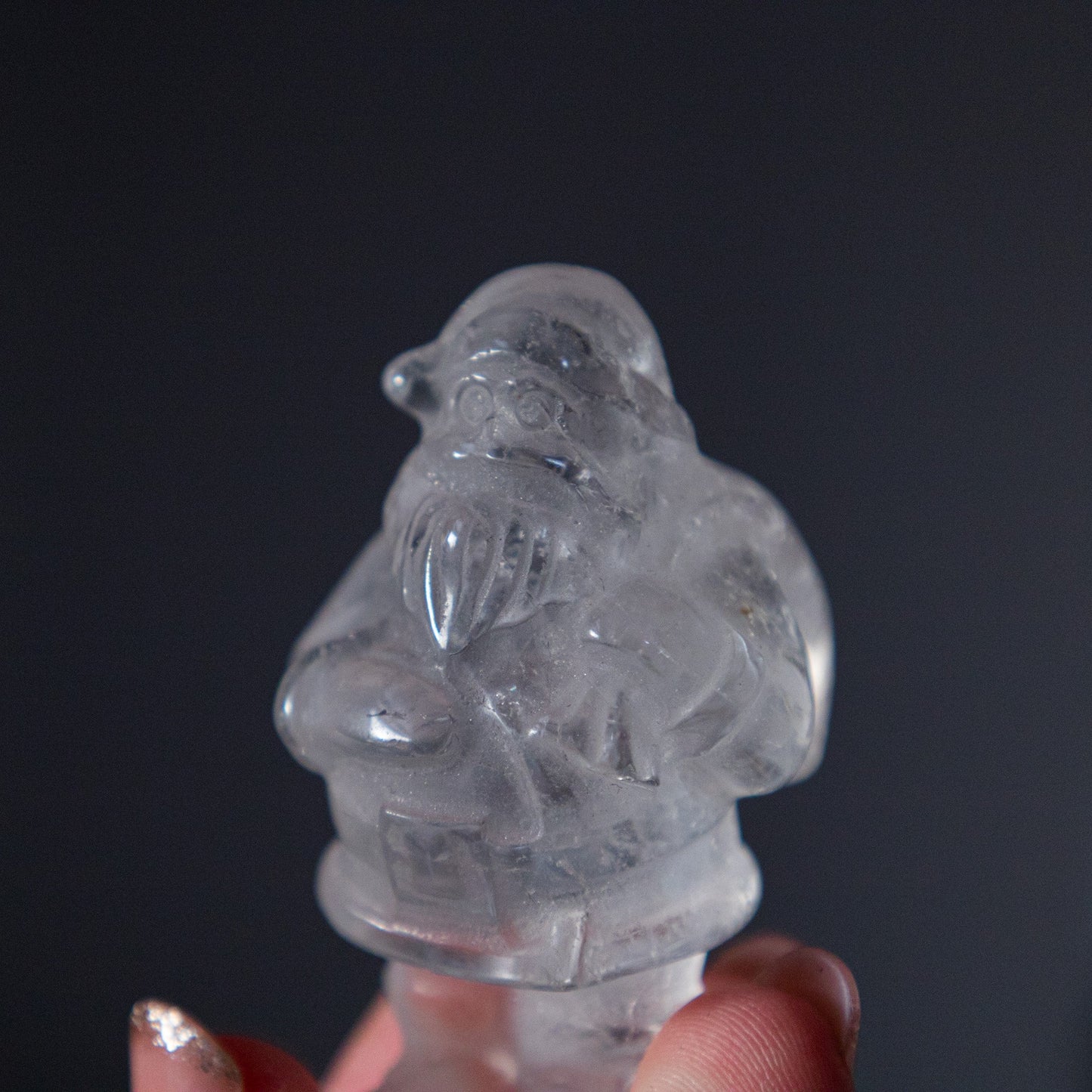 Clear quartz santa (hand-carved)witchy marketwitchy marketdsfghjhClear quartz santa (hand-carved)