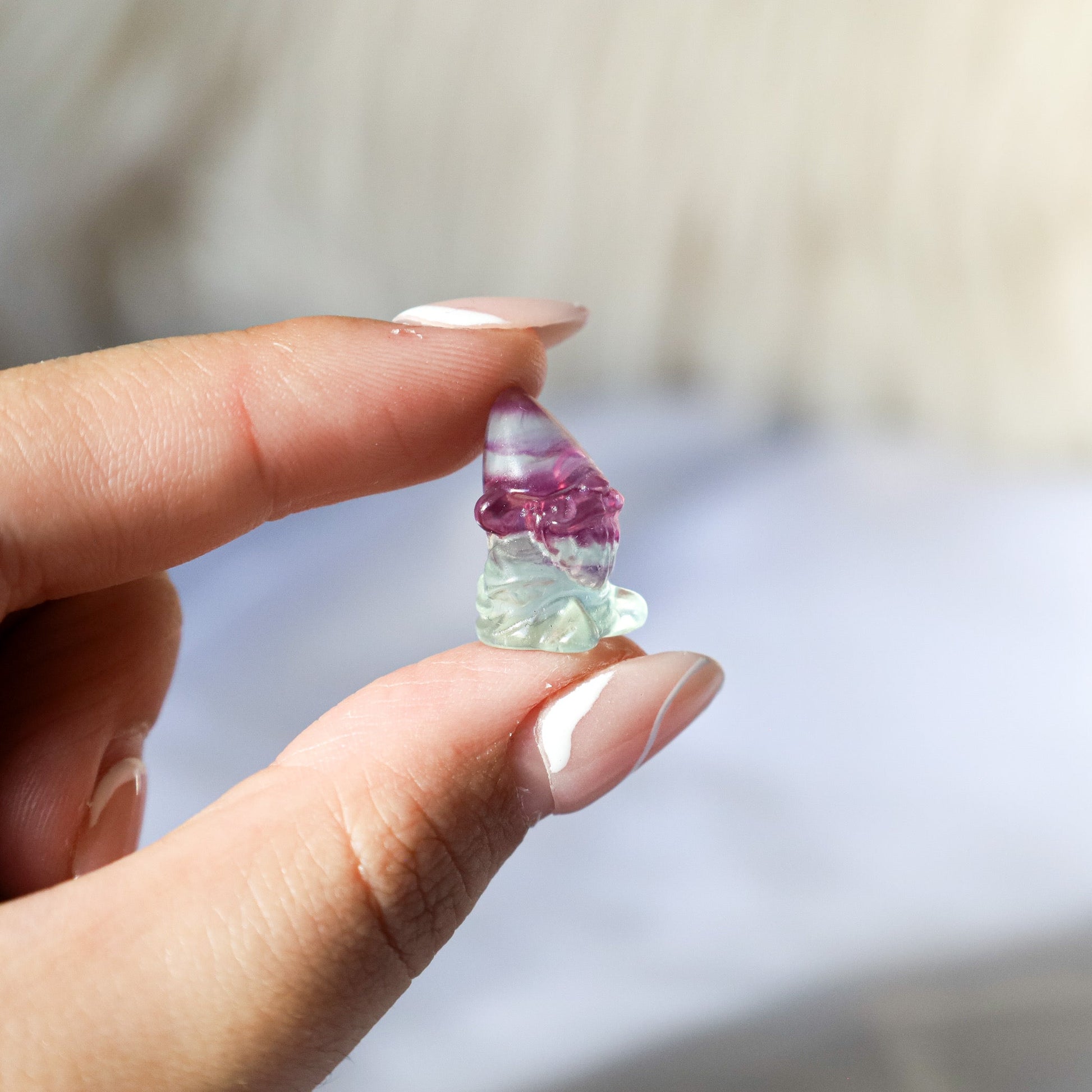 Fluorite mini garden gnomewitchy marketwitchy marketfdFluorite mini garden gnome