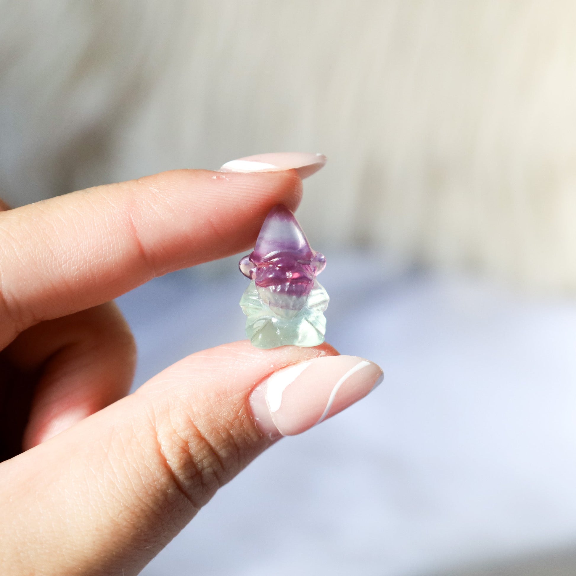 Fluorite mini garden gnomewitchy marketwitchy marketfdFluorite mini garden gnome